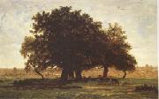 Theodore Rousseau Group of Oaks at Apremont in the Forest of Fontainebleau (mk05) Spain oil painting artist